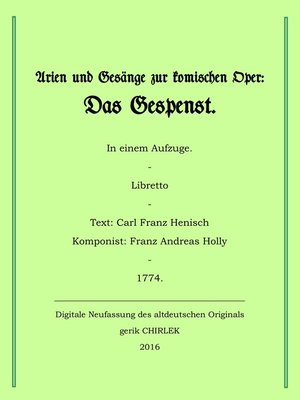 cover image of Arien und Gesänge zur komischen Oper
